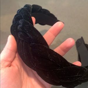 Braided velvet headband